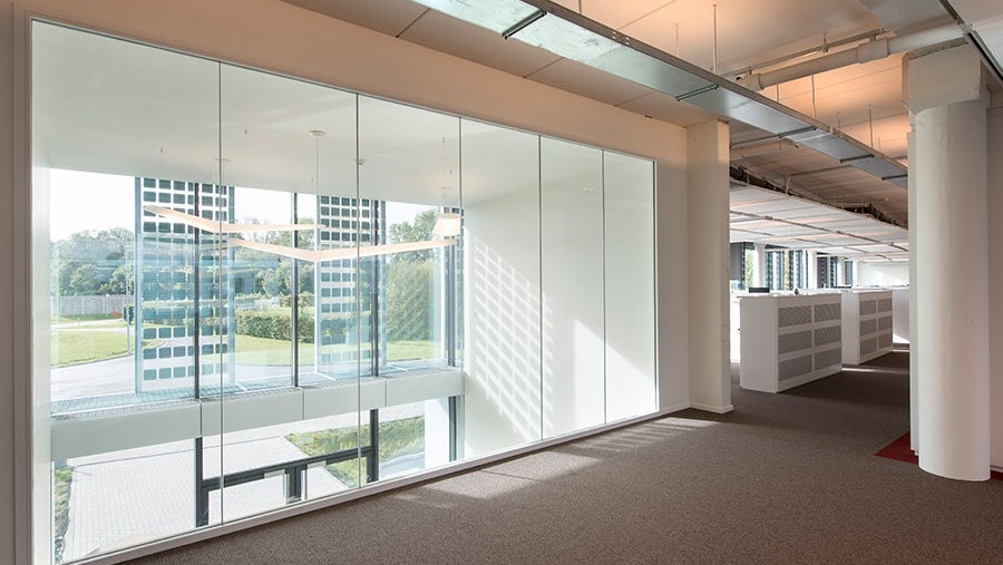 Mcgrory Debuts Glass Wall Partitions At, Agc Sliding Glass Door